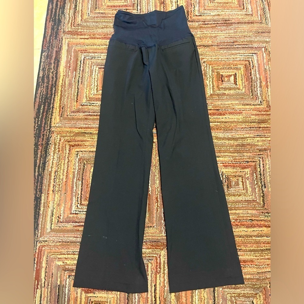 Gap Maternity Modern Boot Women's 6R Black Pants Stretch Elastic Waist Workwear